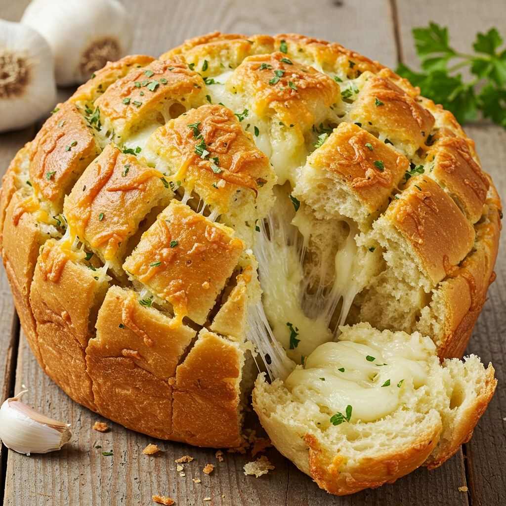 Cheesy Garlic Pull-Apart Bread - tertiary view